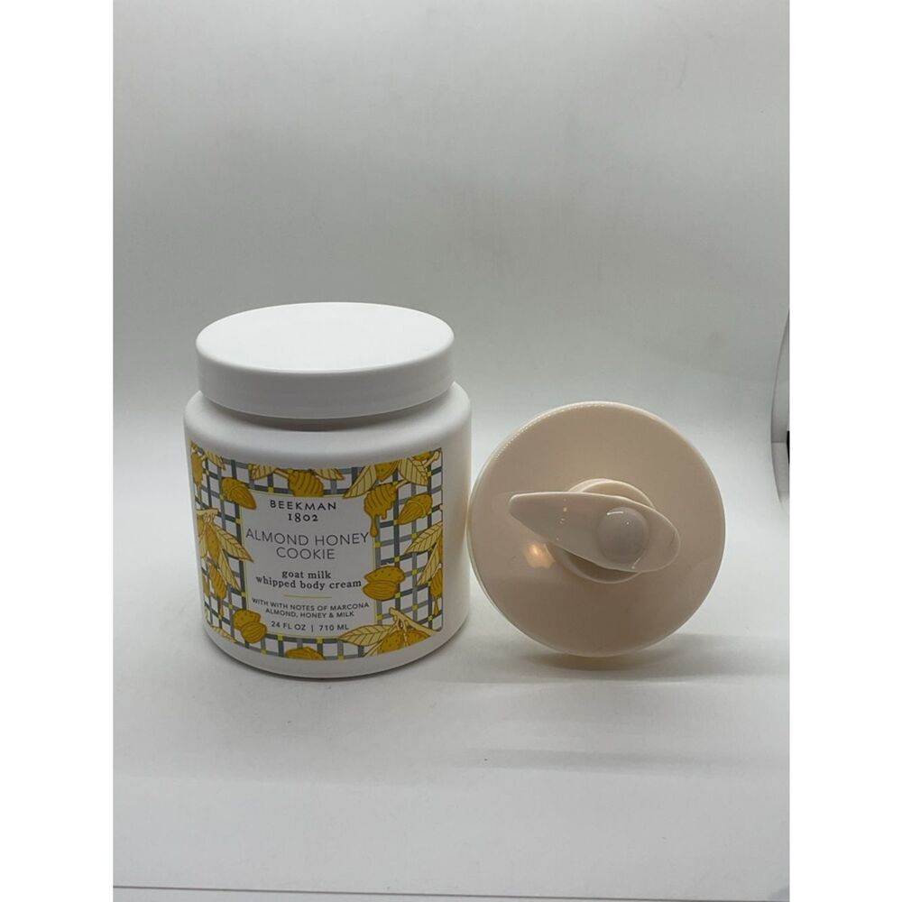 New Sealed Beekman 1802 24 Oz. Almond Honey Cookie Whipped Body Cream with Pump